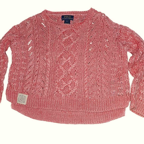 Polo by Ralph Lauren Toddler 3T Dusty Pink Crew Neck Sweater Worn Once - Picture 3 of 9